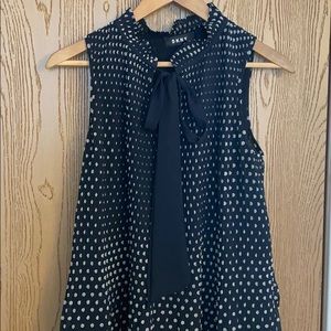 DKNY Sleeveless Pleated Top